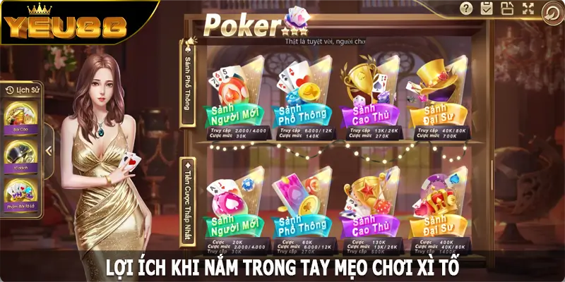 Lợi ích khi nắm trong tay mẹo chơi xì tố