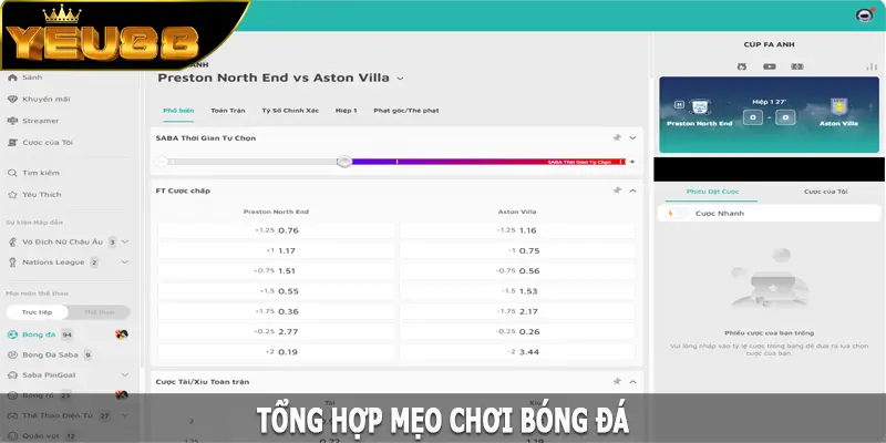 Tổng hợp mẹo chơi bóng đá nên áp dụng