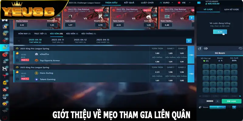 Giới thiệu về mẹo tham gia liên quân tại nhà cái